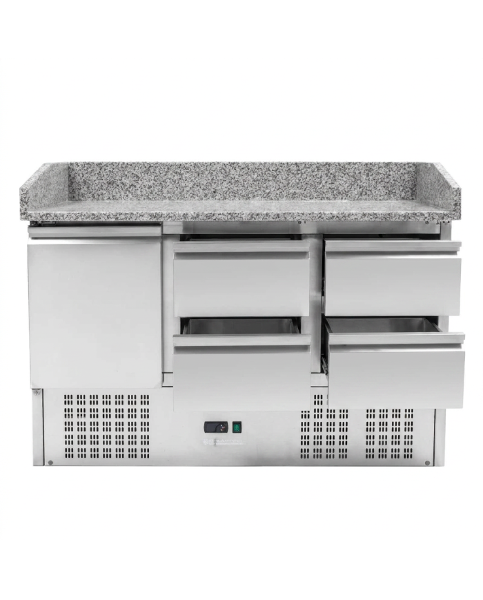 Mesa Pizzera Refrigerada 1 Puerta Y 4 Cajones Marmol Romux ROMUX | Ho