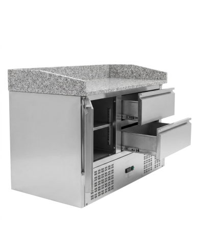 Mesa Pizzera Refrigerada 1 Puerta Y 4 Cajones Marmol Romux ROMUX | Ho