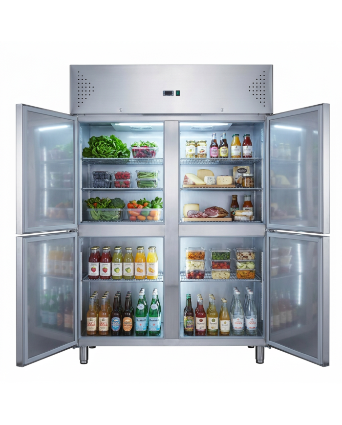 Armario refrigerado 1200L 4 puertas ROMUX ventilado aire forzado