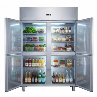 Armario refrigerado 1200L 4 puertas ROMUX ventilado aire forzado