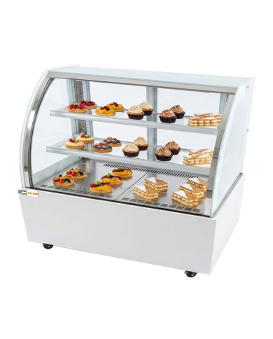 Vitrina Pastelera Expositora Refrigerada De Suelo 2 Estantes Con Crist