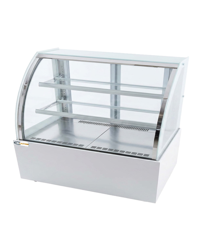 Vitrina Pastelera Expositora Refrigerada De Suelo 2 Estantes Con Crist