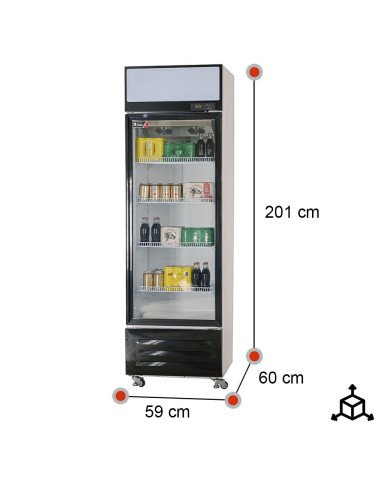 Armario expositor refrigerado 330L 1 puerta ROMUX ventilado