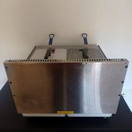 20. Freidora Industrial a Gas Butano de 14+14 Litros Doble Sobremesa con Minisit (CC-133) ®Romux