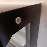 45. Vitrina Pastelera Expositora Refrigerada de Suelo 2 Estantes con Cristal Curvo Negra 450 Litros Ventilada (FR-158) ®Romux