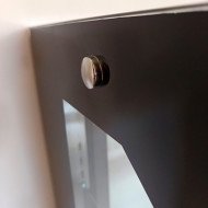 45. Vitrina Pastelera Expositora Refrigerada de Suelo 2 Estantes con Cristal Curvo Negra 450 Litros Ventilada (FR-158) ®Romux