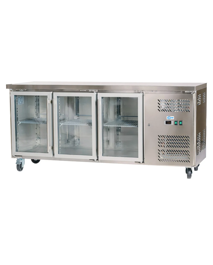 Bajo Mostrador Refrigerado 3 Puertas cristal 179x70 Ventilado Cleiton