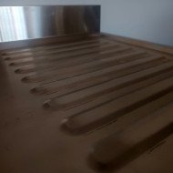 48. Fregadero con 2 Senos Escurridor Derecha con Estante 1400x600x850 mm Desmontable (AC-199)