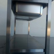 52. Fregadero con 2 Senos y Escurridor Izquierda con Estante 1400x600x850 mm Desmontable (AC-187)
