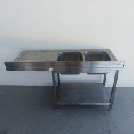 53. Fregadero 2 Senos para Lavavajillas Escurridor Derecha 1600x700x900 mm Desmontable (AC-209)