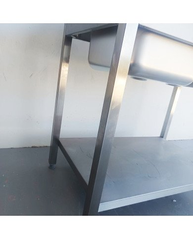 53. Fregadero 2 Senos para Lavavajillas Escurridor Derecha 1600x700x900 mm Desmontable (AC-209)