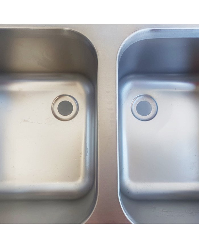 53. Fregadero 2 Senos para Lavavajillas Escurridor Derecha 1600x700x900 mm Desmontable (AC-209)