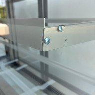 98. Vitrina Pastelera Expositora Refrigerada Cuadrada de Sobremesa 2 Estantes Negra 470 Litros Ventilada (FR-166)