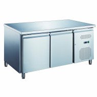 Mesa Fria de Preparacion Acero Inoxidable 2 Puertas 282 Litros 136x70 cm Clase A Ventilada Romux | Hosteleria