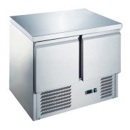Mesa Fría de Preparación Acero Inoxidable 2 Puertas 240 Litros 90x70 cm Clase A Estática Romux | Hosteleria