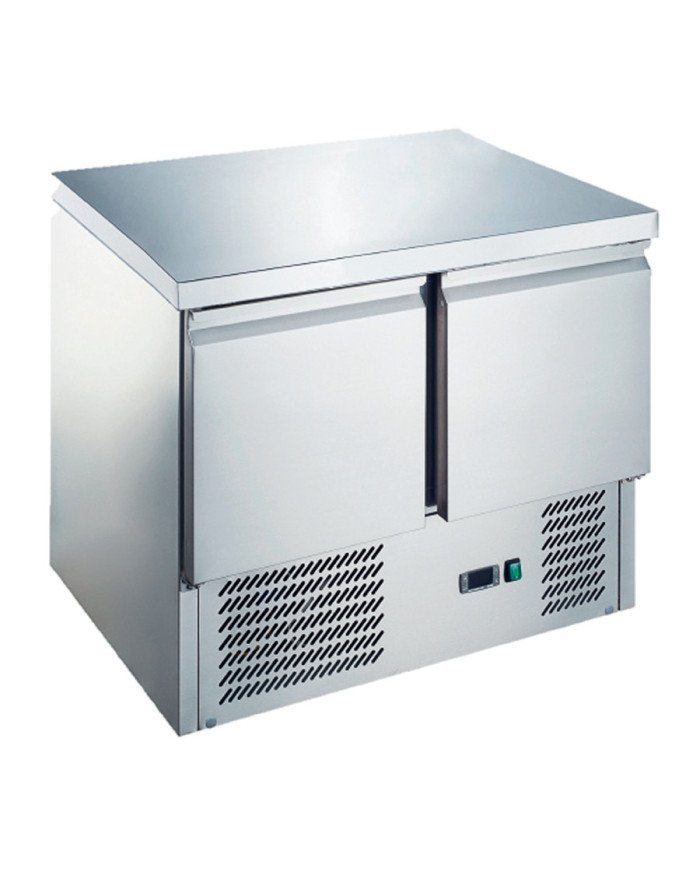 Mesa Fría de Preparación Acero Inoxidable 2 Puertas 240 Litros 90x70 cm Clase A Estática Cleiton | Hosteleria