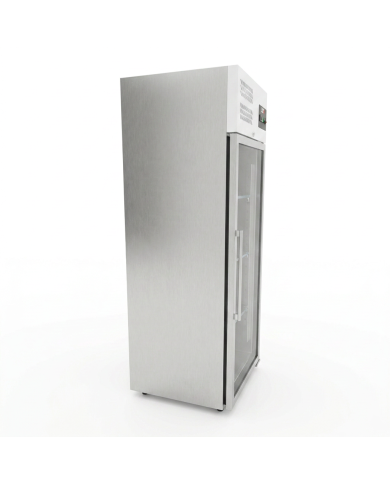 Armario congelación 650L 1 puerta cristal ROMUX ventilado aire forzado