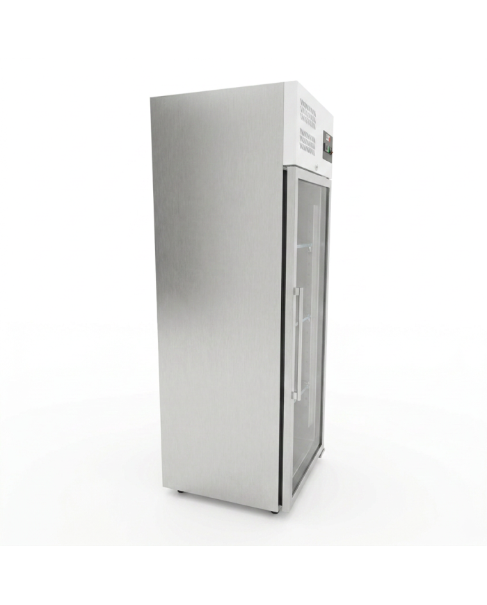Armario congelación 650L 1 puerta cristal ROMUX ventilado aire forzado