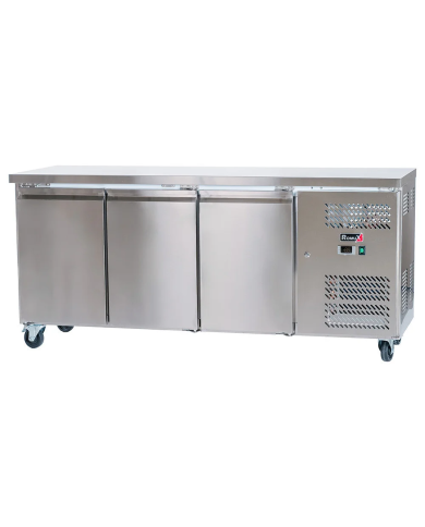 Bajo Mostrador Pastelero Refrigerado Acero Inoxidable 580 Litros 3 Puertas 202x80 cm Ventilado Cleiton | Hostelería