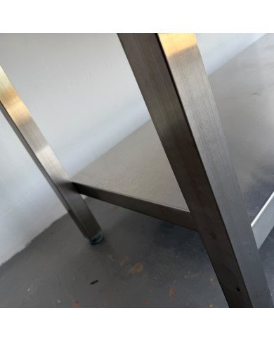 145. Fregadero con 2 Senos Escurridor Izquierda con Estante 1600x600x850 mm Desmontable (AC-188)