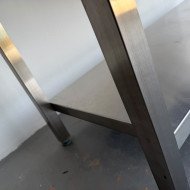 145. Fregadero con 2 Senos Escurridor Izquierda con Estante 1600x600x850 mm Desmontable (AC-188)