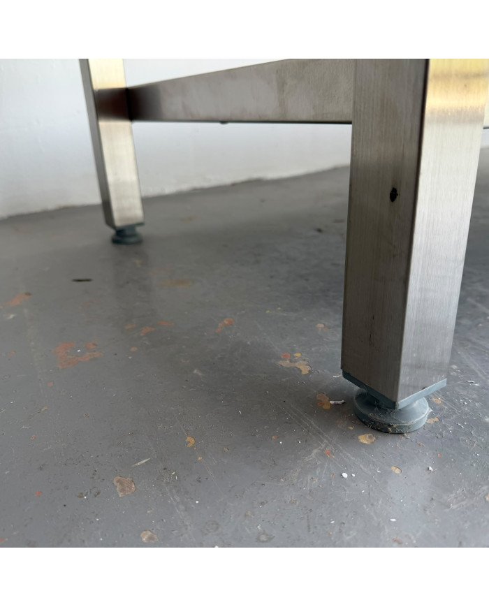 145. Fregadero con 2 Senos Escurridor Izquierda con Estante 1600x600x850 mm Desmontable (AC-188)