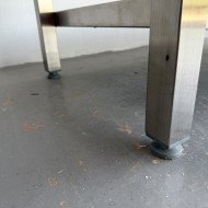145. Fregadero con 2 Senos Escurridor Izquierda con Estante 1600x600x850 mm Desmontable (AC-188)