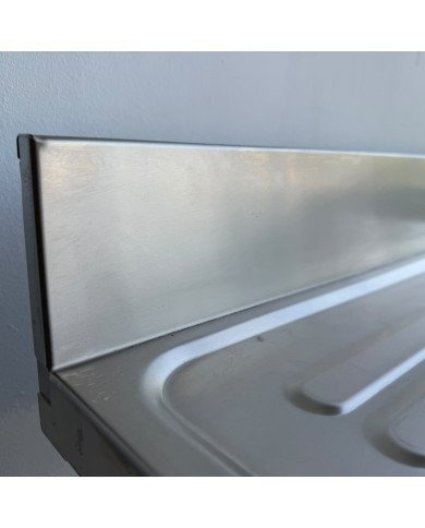 145. Fregadero con 2 Senos Escurridor Izquierda con Estante 1600x600x850 mm Desmontable (AC-188)