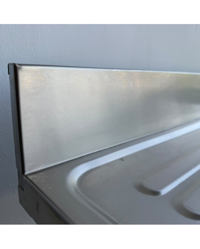 145. Fregadero con 2 Senos Escurridor Izquierda con Estante 1600x600x850 mm Desmontable (AC-188)