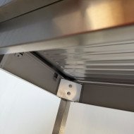 145. Fregadero con 2 Senos Escurridor Izquierda con Estante 1600x600x850 mm Desmontable (AC-188)
