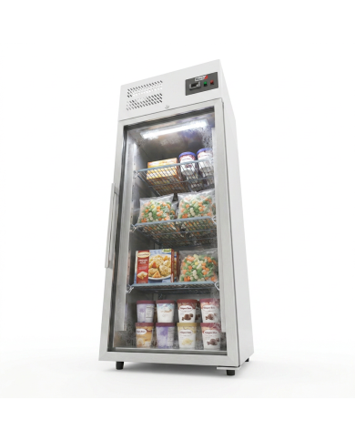 Armario refrigerado 650L 1 puerta cristal ROMUX ventilado aire forzado