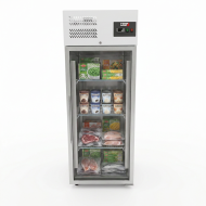 Armario refrigerado 650L 1 puerta cristal ROMUX ventilado aire forzado