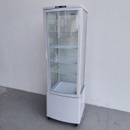 88. Vitrina Pastelera Expositora Refrigerada Vertical de Suelo 4 Estantes con 1 Puerta Blanca 230 Litros Ventilada (FR-138)