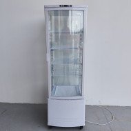 88. Vitrina Pastelera Expositora Refrigerada Vertical de Suelo 4 Estantes con 1 Puerta Blanca 230 Litros Ventilada (FR-138)