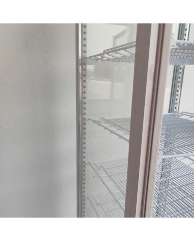88. Vitrina Pastelera Expositora Refrigerada Vertical de Suelo 4 Estantes con 1 Puerta Blanca 230 Litros Ventilada (FR-138)