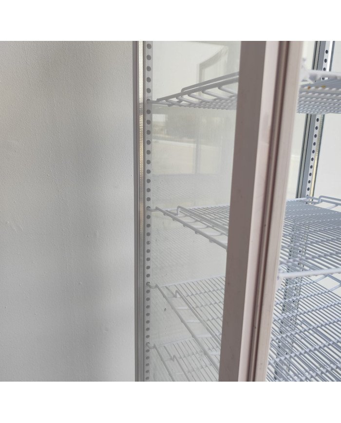 88. Vitrina Pastelera Expositora Refrigerada Vertical de Suelo 4 Estantes con 1 Puerta Blanca 230 Litros Ventilada (FR-138)