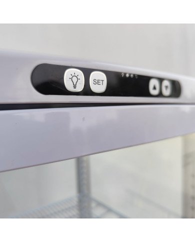 88. Vitrina Pastelera Expositora Refrigerada Vertical de Suelo 4 Estantes con 1 Puerta Blanca 230 Litros Ventilada (FR-138)