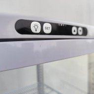 88. Vitrina Pastelera Expositora Refrigerada Vertical de Suelo 4 Estantes con 1 Puerta Blanca 230 Litros Ventilada (FR-138)