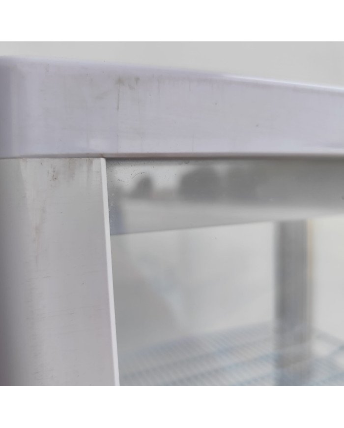 88. Vitrina Pastelera Expositora Refrigerada Vertical de Suelo 4 Estantes con 1 Puerta Blanca 230 Litros Ventilada (FR-138)