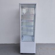 88. Vitrina Pastelera Expositora Refrigerada Vertical de Suelo 4 Estantes con 1 Puerta Blanca 230 Litros Ventilada (FR-138)