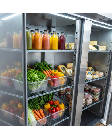 Armario de refrigerado 1300L 2 puertas ROMUX ventilado aire forzado