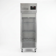 Armario refrigerado 600L 1 puerta cristal ROMUX ventilado aire forzado