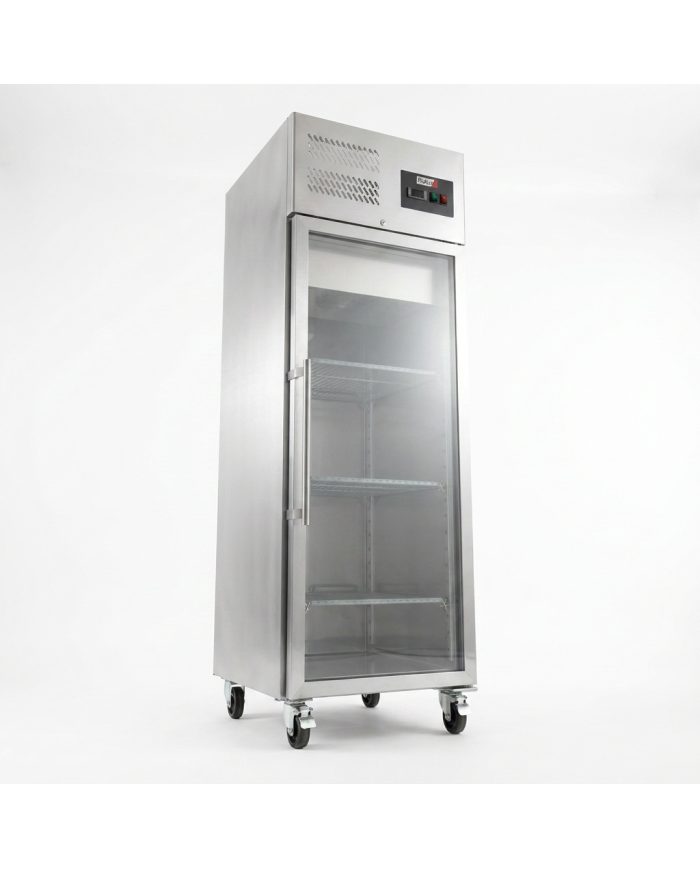 Armario refrigerado 600L 1 puerta cristal ROMUX ventilado aire forzado
