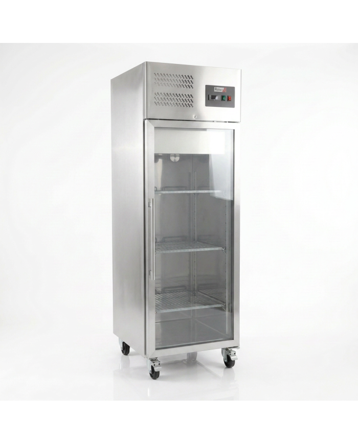 Armario refrigerado 600L 1 puerta cristal ROMUX ventilado aire forzado