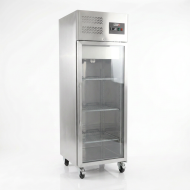 Armario refrigerado 600L 1 puerta cristal ROMUX ventilado aire forzado