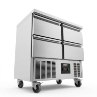 Mesa Fría De Preparación Acero Inoxidable 4 Cajones 220 Litros 90X70 C