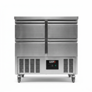 Mesa Fría De Preparación Acero Inoxidable 4 Cajones 220 Litros 90X70 C
