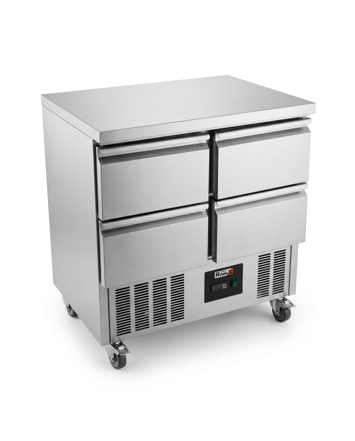 Mesa Fría De Preparación Acero Inoxidable 4 Cajones 220 Litros 90X70 C