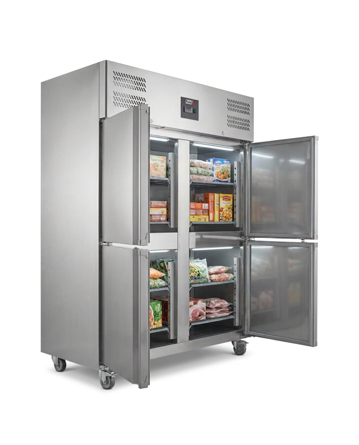 Armario refrigerado 1300L 4 puertas ROMUX ventilado aire forzado