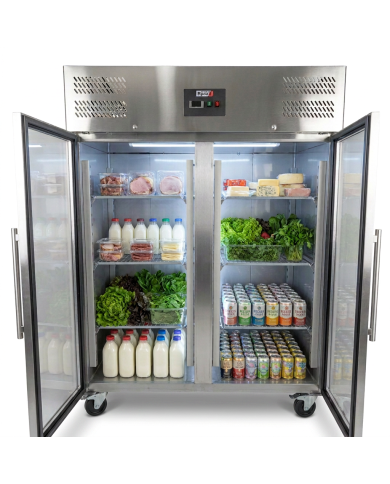 Armario de refrigerado 1300L 2 puertas ROMUX ventilado aire forzado